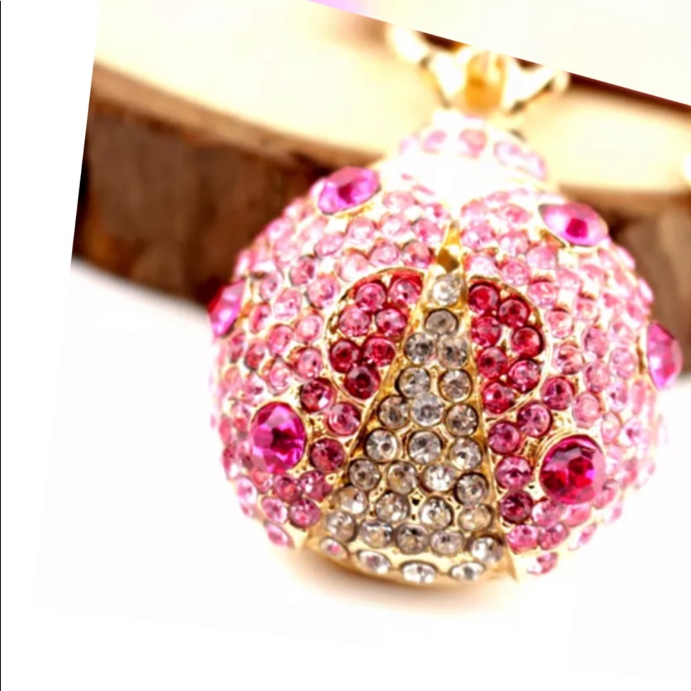 Pink Ladybug Necklace
